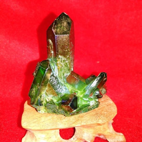 Aura Quartz Titanium Crystal Clusters - Picture 2 of 9